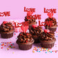 24Pcs Valentine'S Day Love Cupcake Toppers Glitter Pink Bow Sweet Love Cupcake Picks Valentine'S Day Theme Wedding Engagement Br