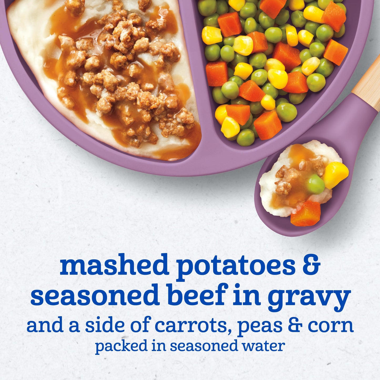 Gerber Toddler Food, Mashed Potatoes & Beef In Gravy, Mealtime For Toddler, 8Pk