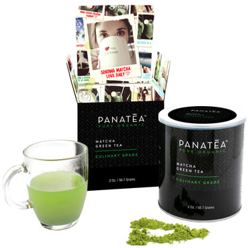 Panatea Certified Organic Matcha Green Tea Powder | 100% Pure Premium Culinary Grade Matcha | Lattes, Smoothies, Baking | 2 Oz T
