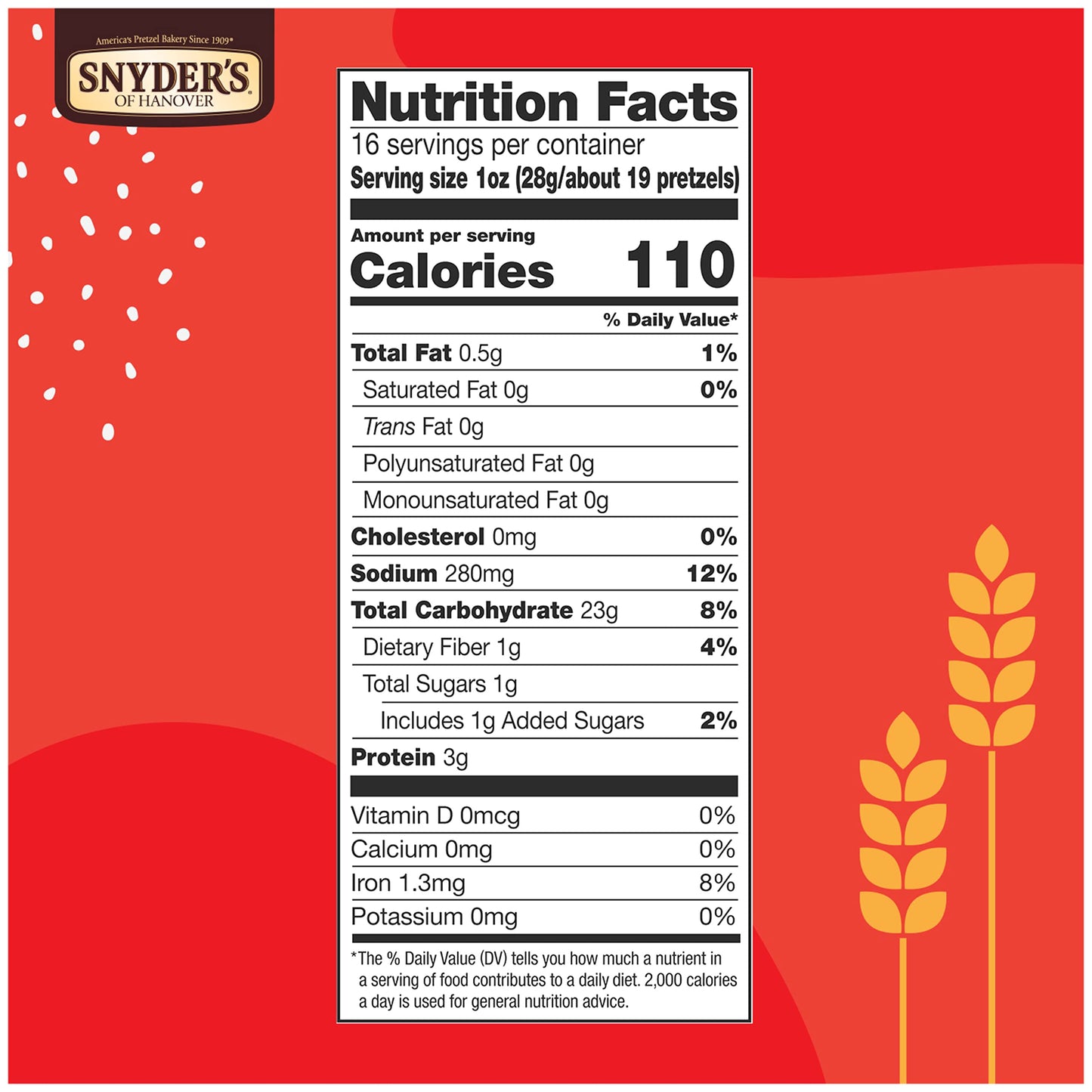 Snyder s of Hanover Pretzels, Mini Pretzels, 16 Oz Bag (Pack of 6)
