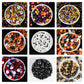 Edible Halloween Sprinkles,Black White Eyes Purple Green Orange and Black Pearls and Jimmies Mixed,130g/4.58ounce,Monster Sprink