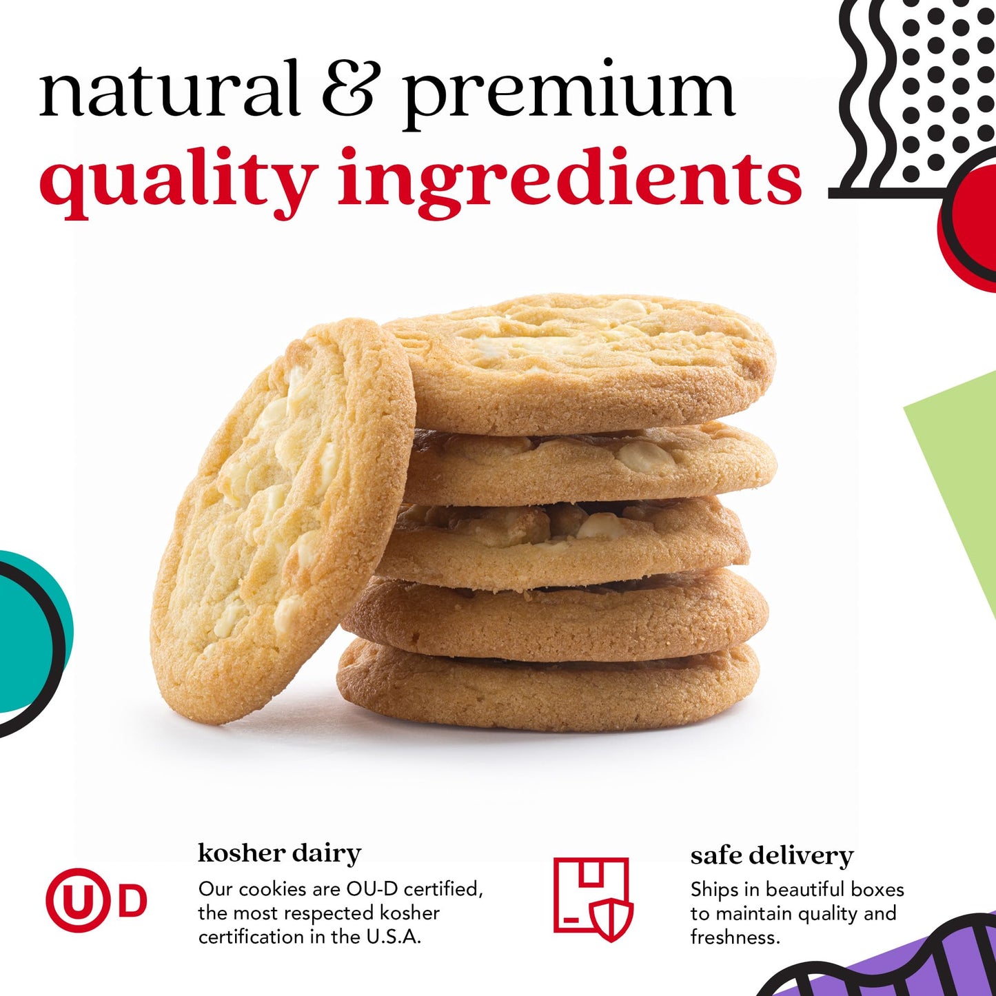Davids Cookies Freshly Baked Cookies - Delicious Handmade Soft Variety - Exquisite Gourmet Gift for Friends & Family on Special Occasions - Macadamia Nut 2lbs