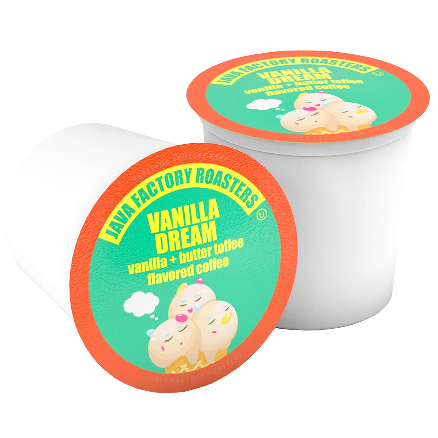 Java Factory Coffee Pods Vanilla Dream, 40 Count, Compatible with K Cup malt-inspired, Model JFR VD40