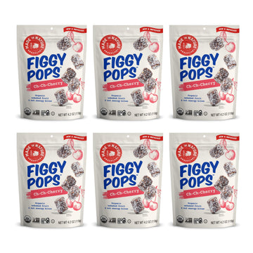 Made In Nature Organic Figgy Pops, Ch-Ch-Cherry, 4.2 Ounce (Pack of 6) – Unbaked Fruit & Nut Energy Bites, Non-GMO, Gluten Free, Vegan