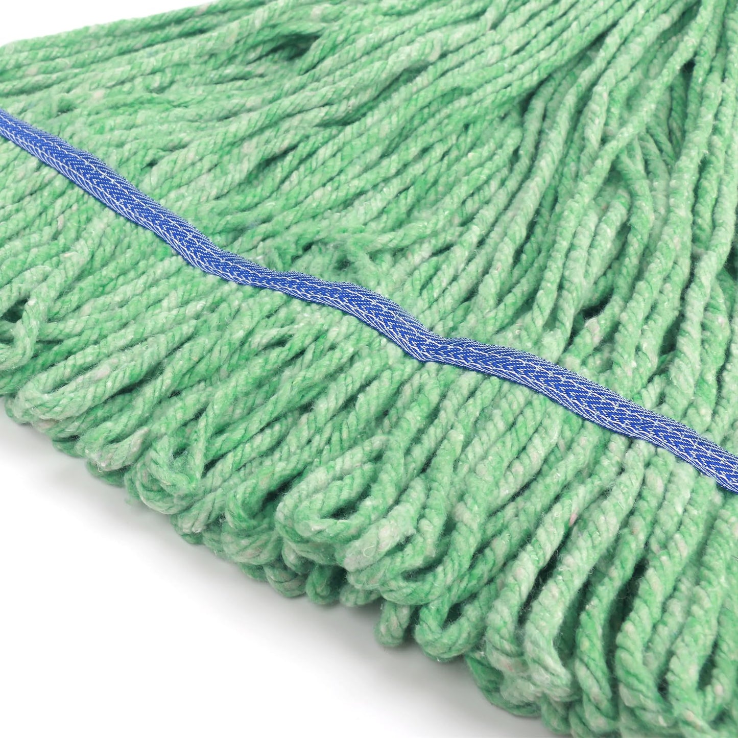 Matthew Cleaning Heavy Duty Mop Head Commercial Replacement For General And Floor Cleaning, Wet Industrial Blue Cotton Looped En