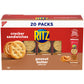 Ritz Peanut Butter Sandwich Crackers, 20 Snack Packs (6 Crackers Per Pack)