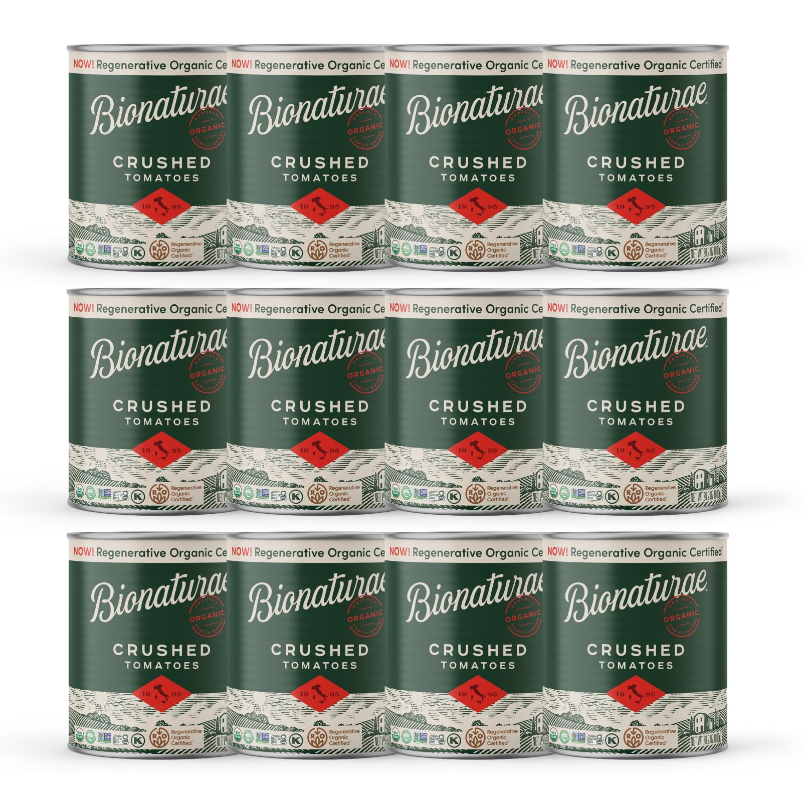 Bionaturae Organic Crushed Tomatoes Can - Crushed Tomatoes Organic No Salt, Keto Friendly, Non-GMO, No Added Sugar, No Added Sal