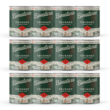 Bionaturae Organic Crushed Tomatoes Can - Crushed Tomatoes Organic No Salt, Keto Friendly, Non-GMO, No Added Sugar, No Added Sal