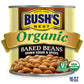 BUSH'S BEST Organic Baked Beans with Brown Sugar, Source Of Plant Based Protein And Fiber, Low Fat, Gluten Free, 16 oz