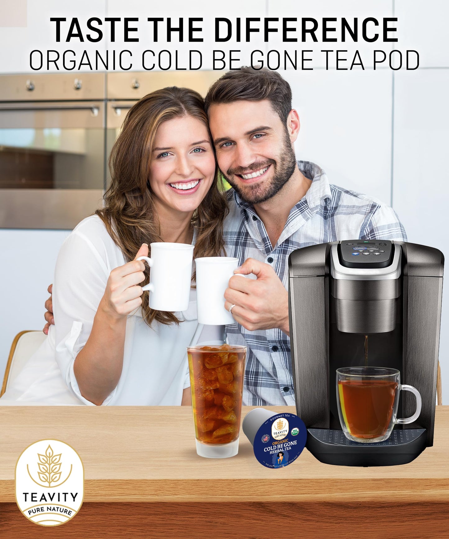 Teavity Organic Rooibos Tea Pods for Keurig - Unsweetened Decaf with Lemon, Mint, Licorice - 24 Count