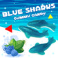 Blue Sharks Gummies - Raspberry Marshmallow Flavored Candy (2 Pound Pack)