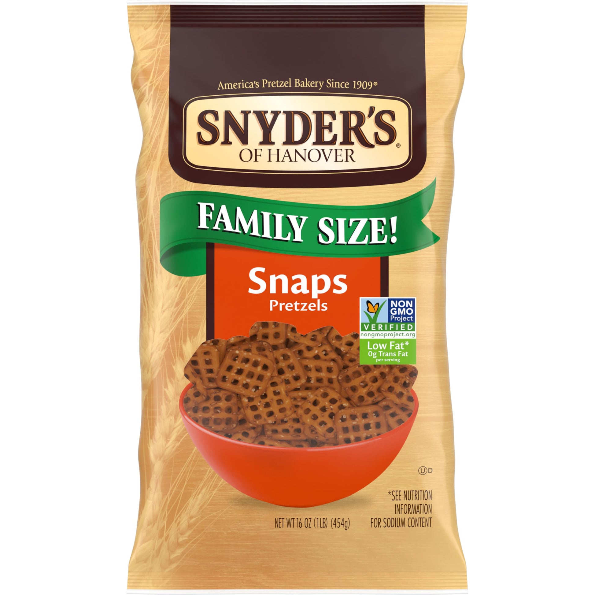 Snyder'S Of Hanover Pretzel Snaps, Family Size, 16 Oz Bag