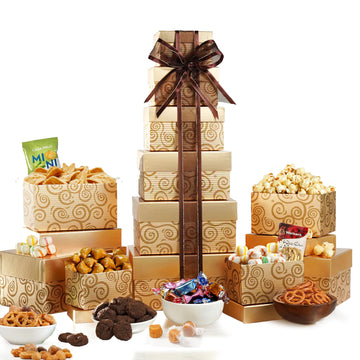 Broadway Basketeers Happy Birthday Festive Gift Tower By Broadway Basketeers