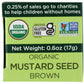 Spicely Organic Mustard Seeds Brown Whole 0.60 Ounce Ecobox Certified Gluten Free