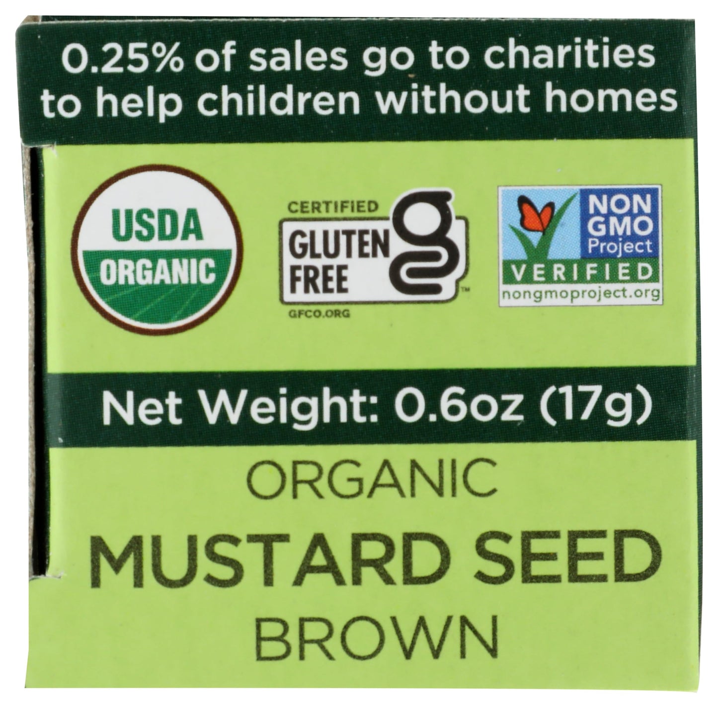 Spicely Organic Mustard Seeds Brown Whole 0.60 Ounce Ecobox Certified Gluten Free