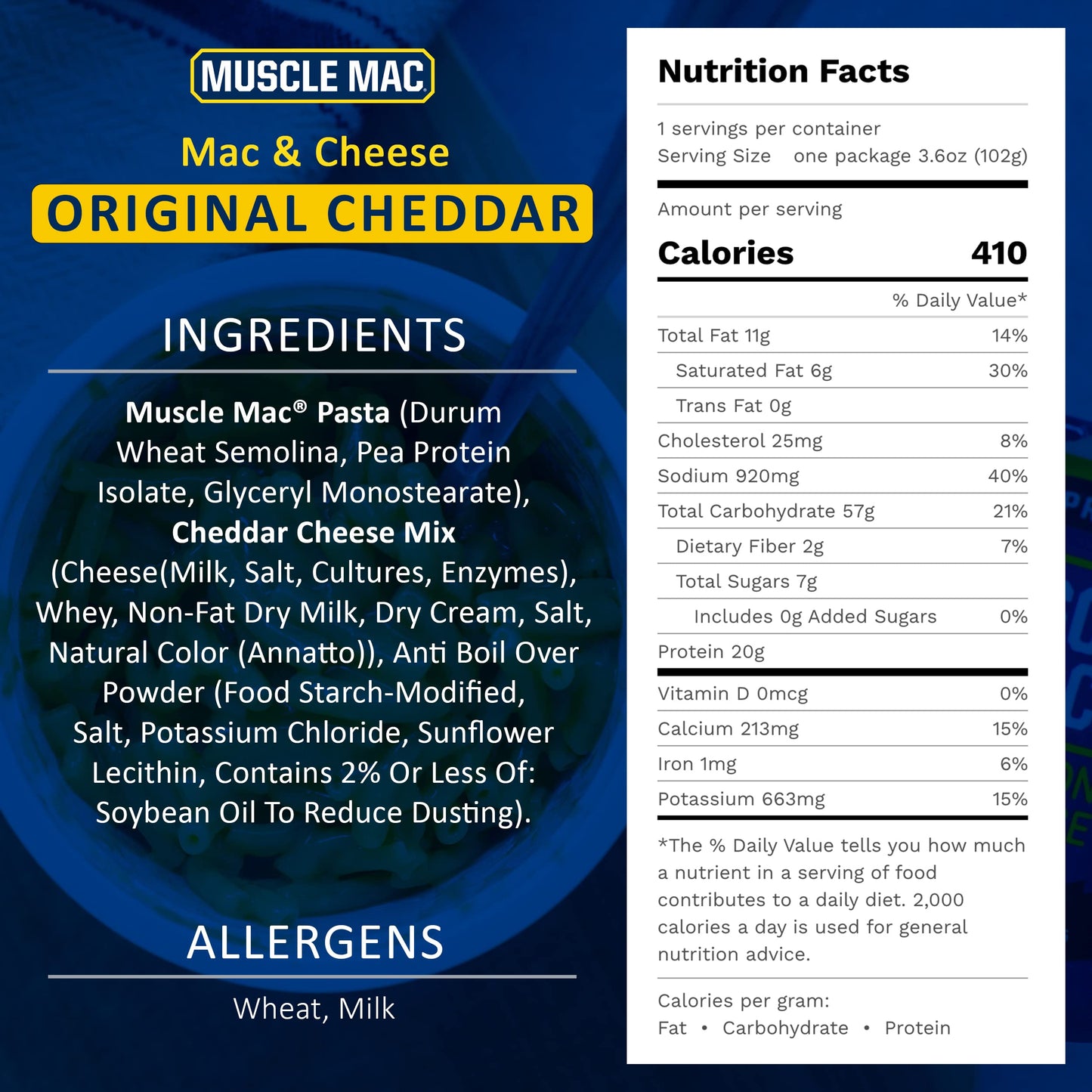 Muscle Mac | Macaroni And Cheese Microwavable Mega Cups, 20 Grams Of Protein Per Serving, Real Cheese, Non-Gmo, (12 Cups)