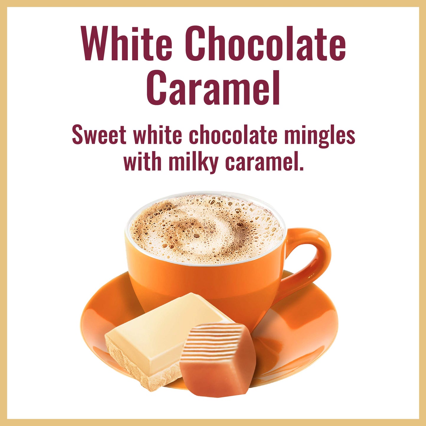 Hills Bros. Instant Cappuccino Mix, White Chocolate Caramel (16 Oz, Pack of 1) - Convenient and Versatile, Instant Hot or Iced C