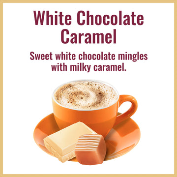 Hills Bros. Instant Cappuccino Mix, White Chocolate Caramel (16 Oz, Pack of 1) - Convenient and Versatile, Instant Hot or Iced C