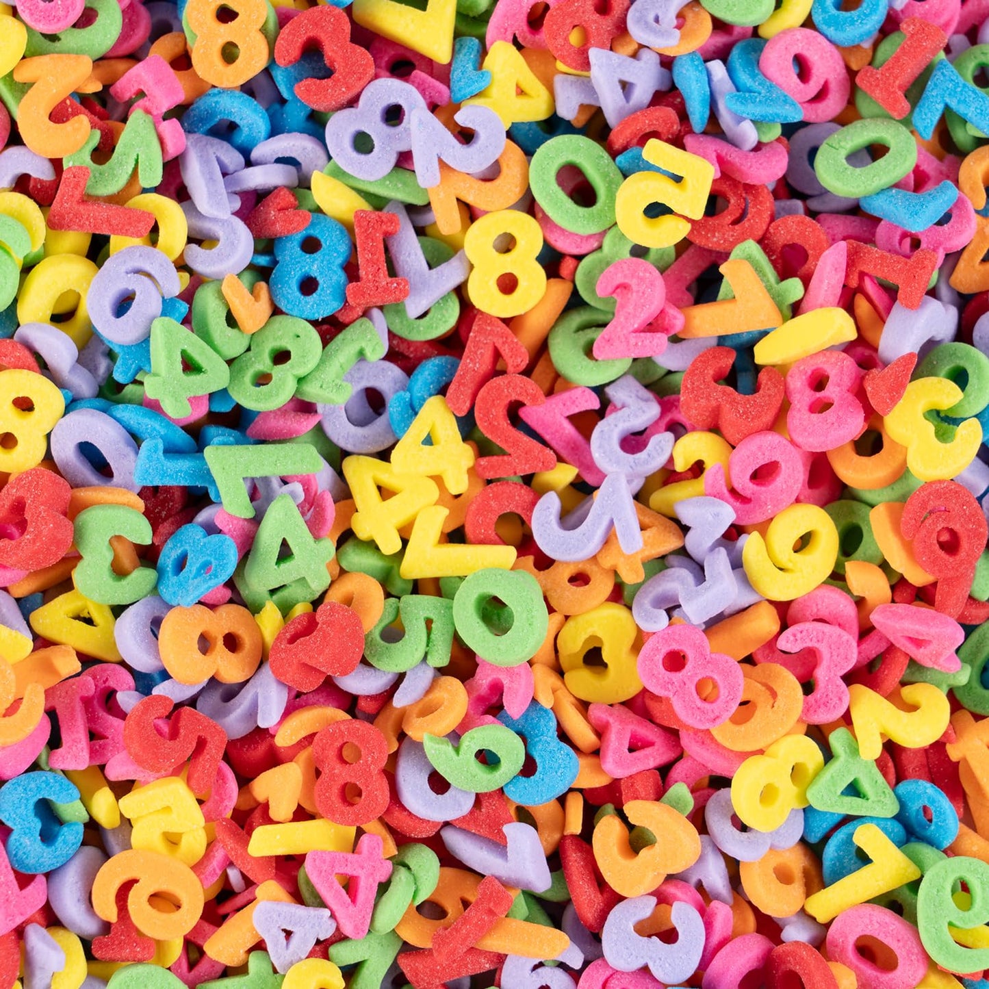 Numbers Sprinkles For Cake Decorating 7 Ounces Edible Rainbow Confetti Sprinkles For Cupcake, Cookies, Ice Cream Topper, Multico
