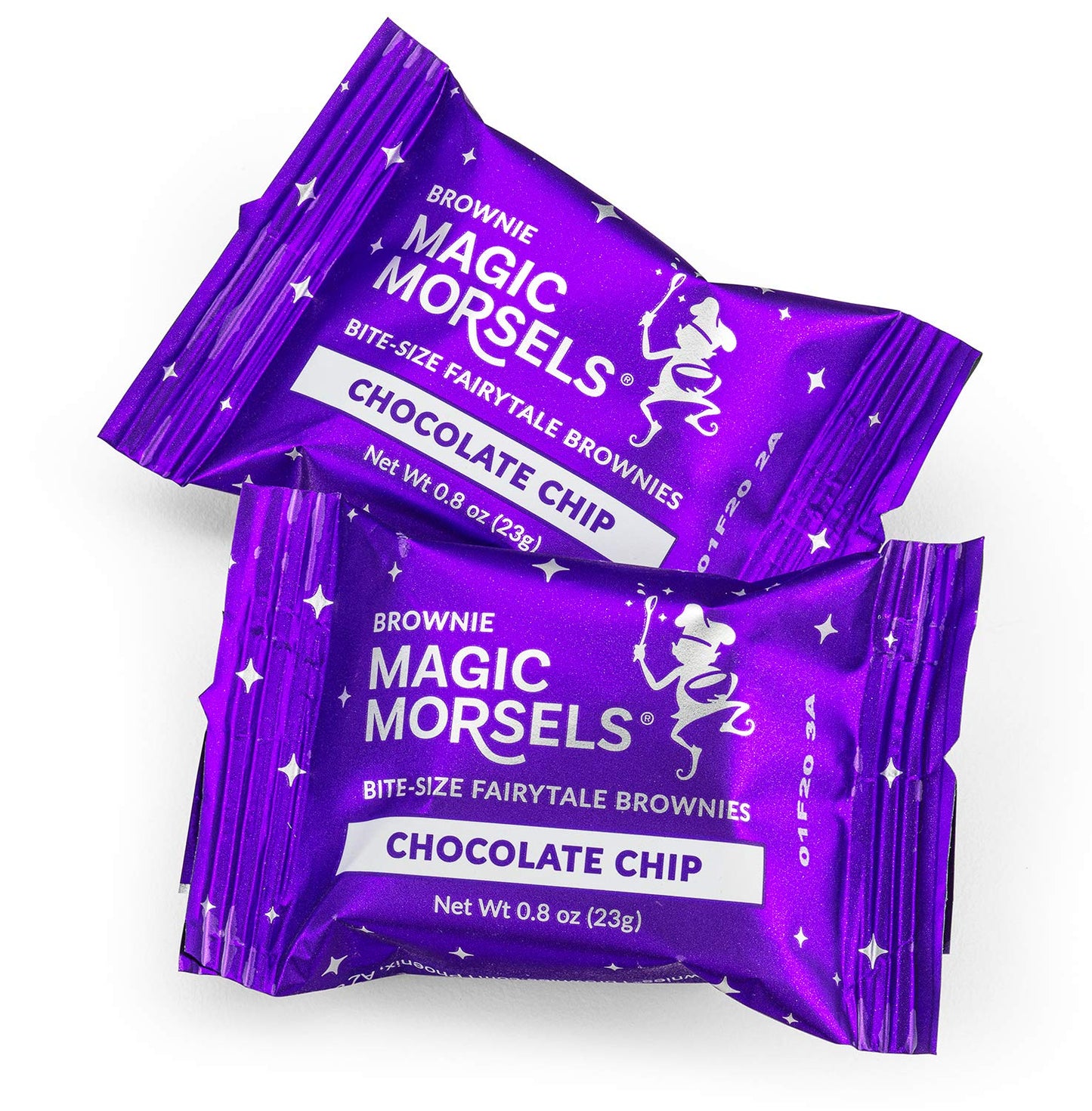 Fairytale Brownies Magic Morsel 24 Individually Wrapped Gourmet Chocolate Food Gift Basket - 1.5 Inch X 1.5 Inch Bite-Size Brown