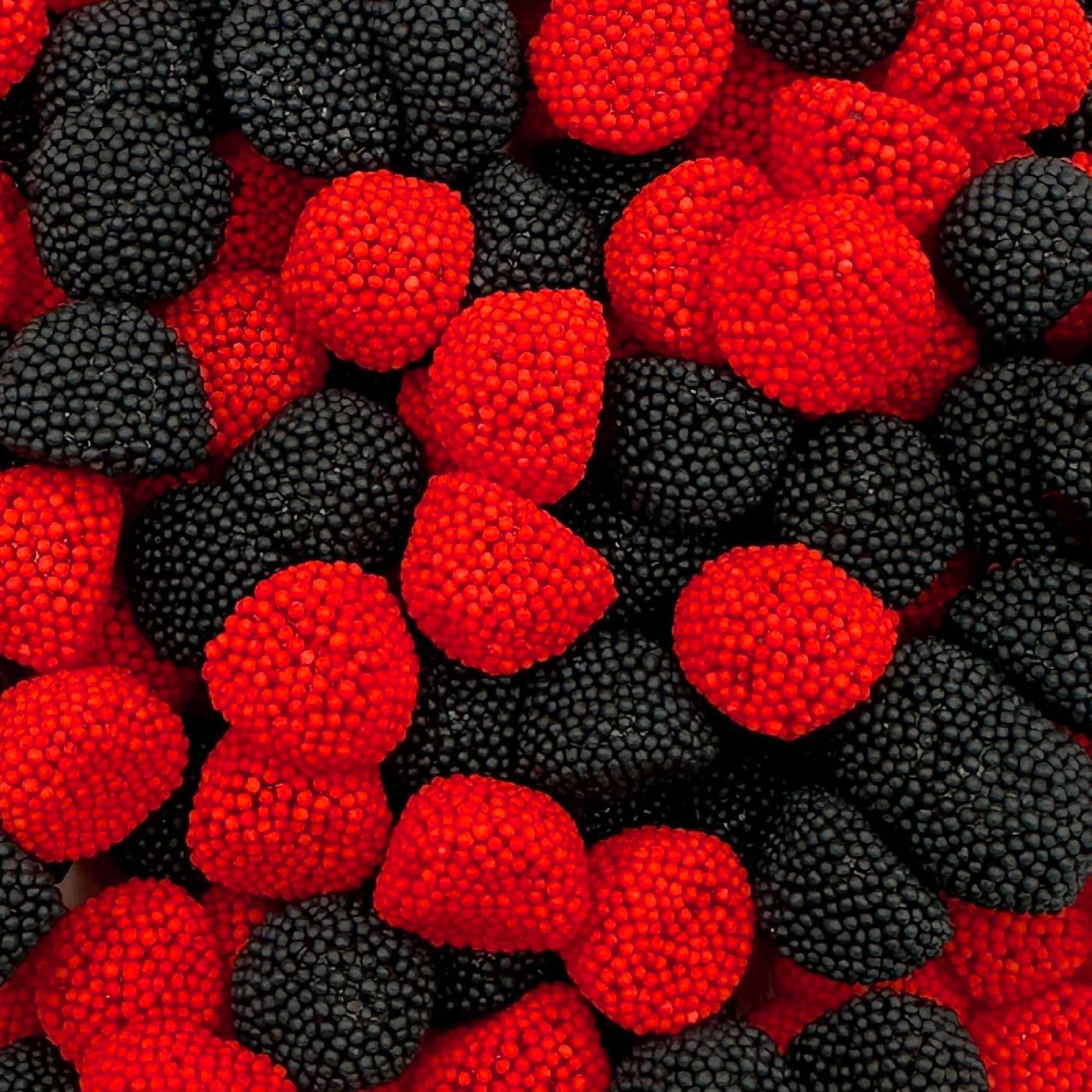 Berries Gummy Candy | 1-Pound Bag | Crunchy Raspberry and Blackberry Chews