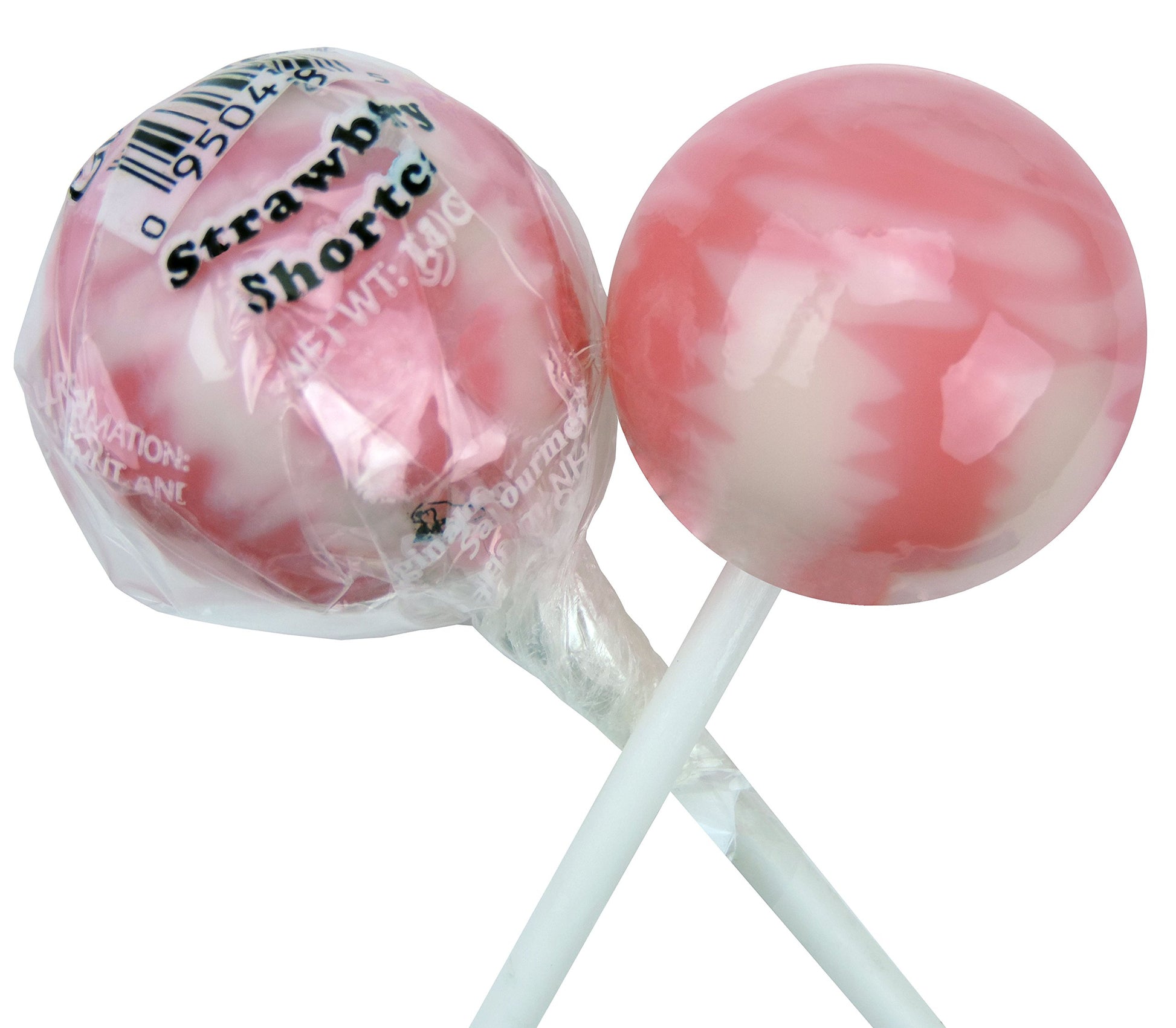 Original Gourmet Lollipops Strawberry Shortcake, 30 Count Pack, Pink