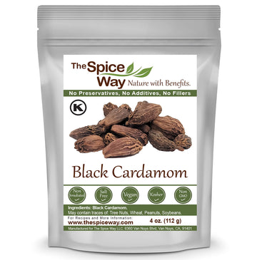 The Spice Way Black Cardamom - (4 Oz) Bulk Whole Black Pods
