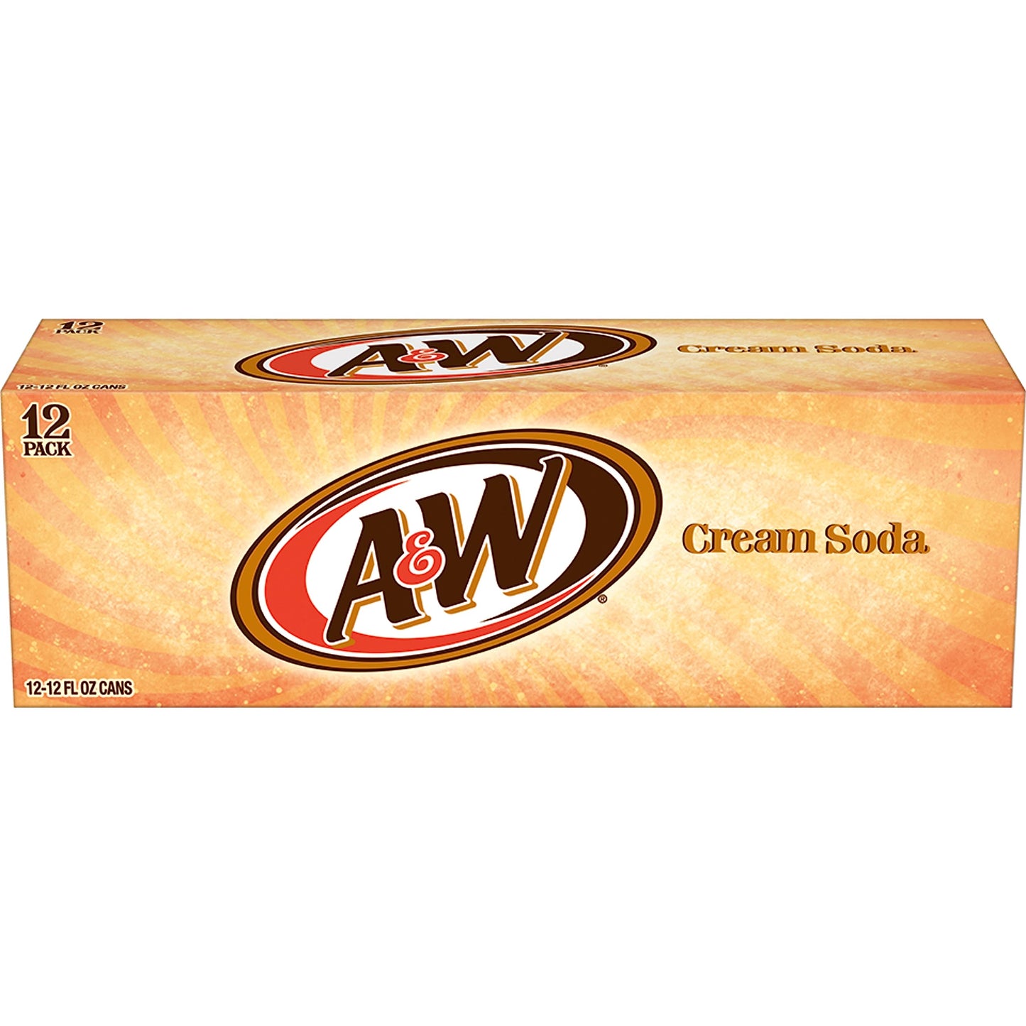 A&W Cream Soda, 12 fl oz Cans, 12 Pack, Carbonated Soft Drink