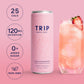 Trip Drink Mindful Blend  Lightly Sparkling Calming Drink  Adaptogen Drink 120 MG Magnesium Citrate with Ashwagandha  Lions Mane & L Theanine  No Added Sugar  Low Calorie  Vegan  Wild Strawberry  12 Oz  12Pk