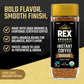 Rex Organic Fairtrade Freeze-Dried Instant Coffee - Medium Roast Arabica, 3.53 oz Glass Jar - USDA Organic & Fairtrade Certified
