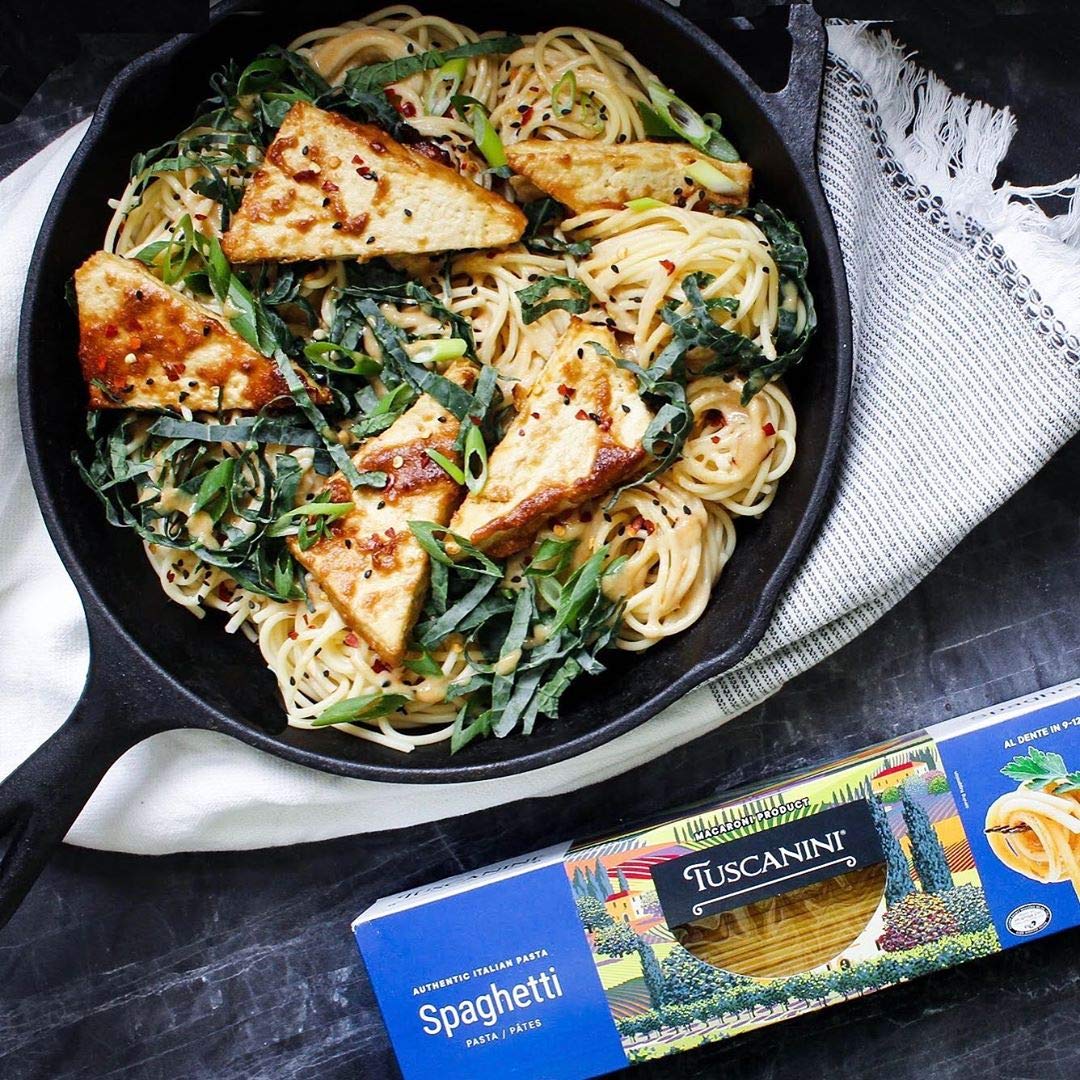 Tuscanini Authentic Italian Spaghetti Pasta Noodles, 16oz (4 Pack), Made with Premium Duspirit-inspired flavor Wheat