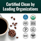 Natural Force - Organic Clean Decaf Coffee  Mold & Mycotoxin Free  Lab Tested for Toxins & Purity  Low Acidity  Whole Bean Swiss Water Decaf Medium Roast  12 oz