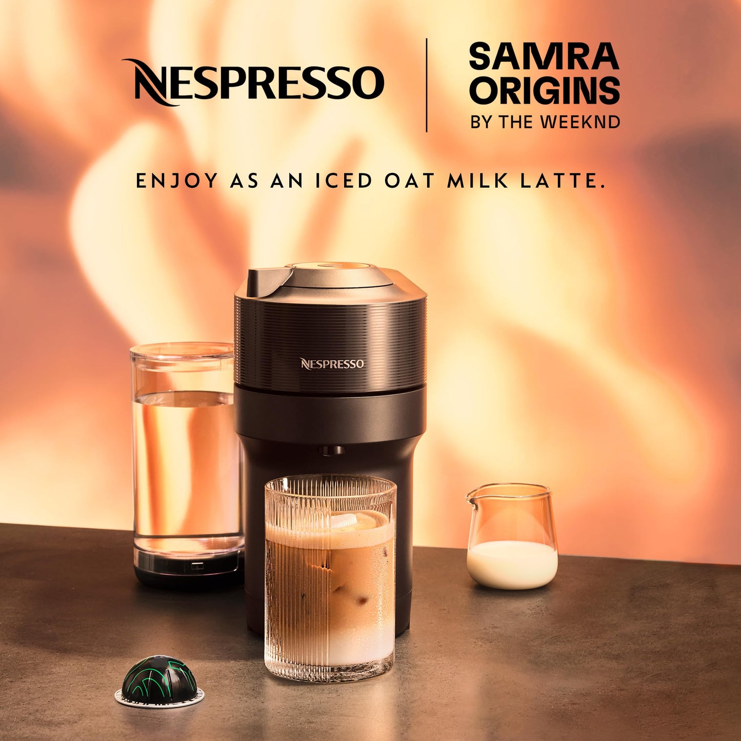 Nespresso I Samra Origins by The Weeknd Vertuo Togetherness Blend  Double Espresso  Light Roast  20-Count Coffee Pods  Brews 2.7 fl. Oz.