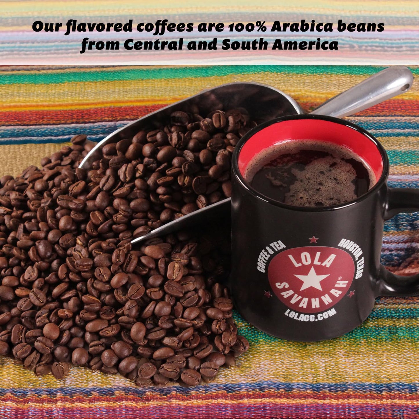 Lola Savannah Texas Pecan Ground Coffee - Gourmet Arabica Beans Brimming With Roasted Pecan Flavor, Caffeinated, 2Lb Bag