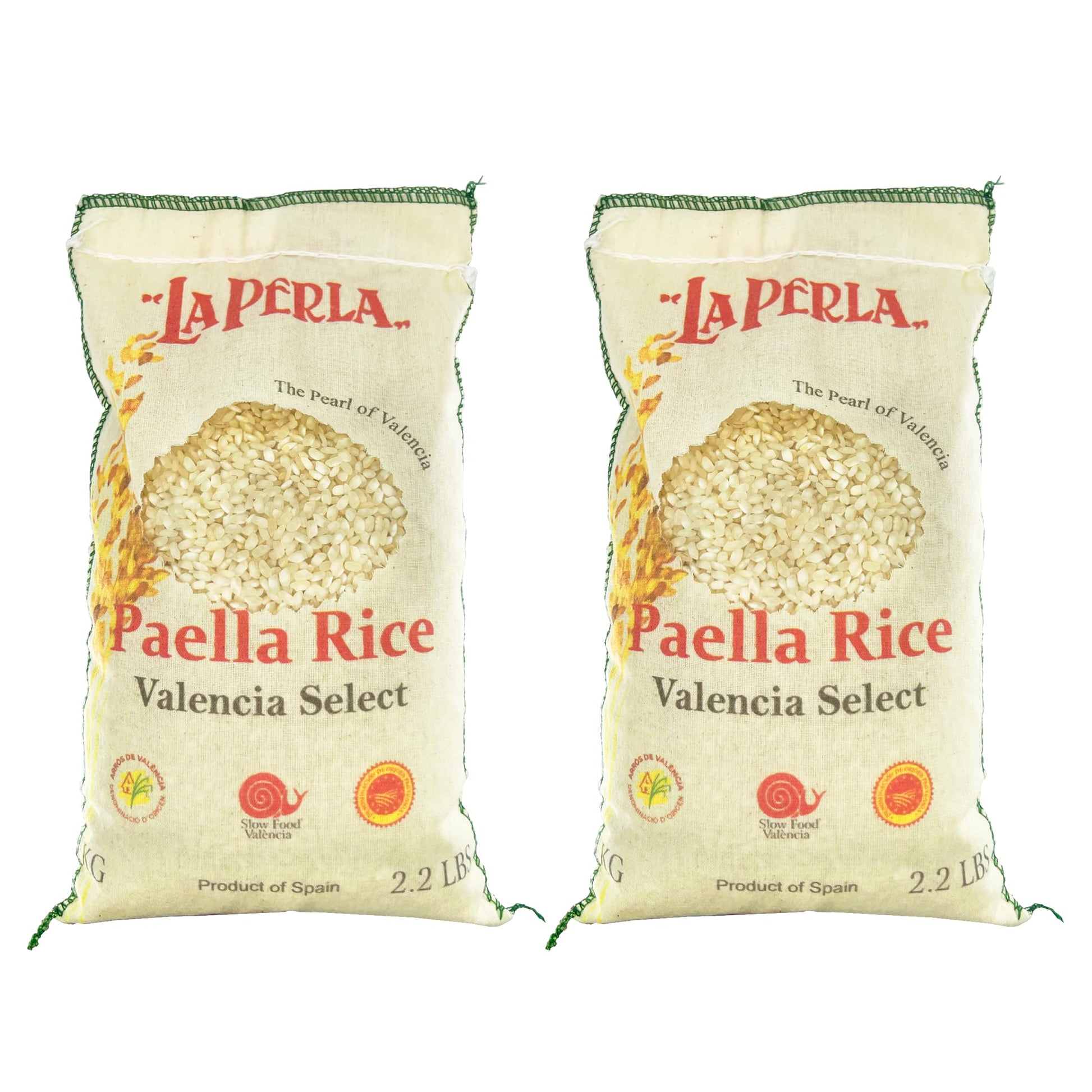 Khayyan Paella Rice | Valencia Select | 2.2 lbs (Pack of 2) | Slow Food Certified