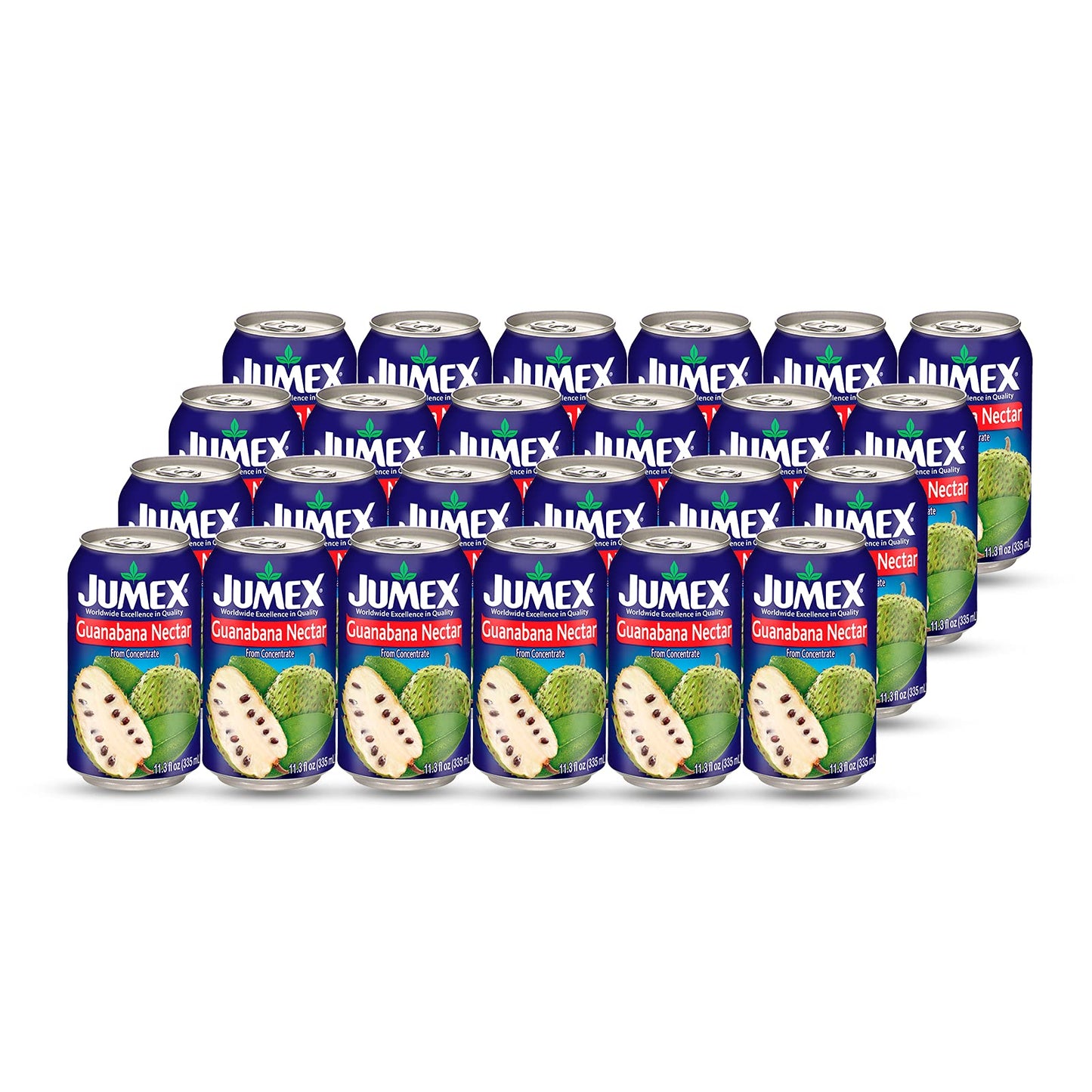 Jumex Soursop Juice Nectar - Made With Guanabana Fruit Puree - Guanabana Juice Concentrate For Tropical Fruit Smoothie Mix, Cocktail Mixers & Kids Drinks & Beverages - 11.3Oz, 24 Pack Canned Drinks