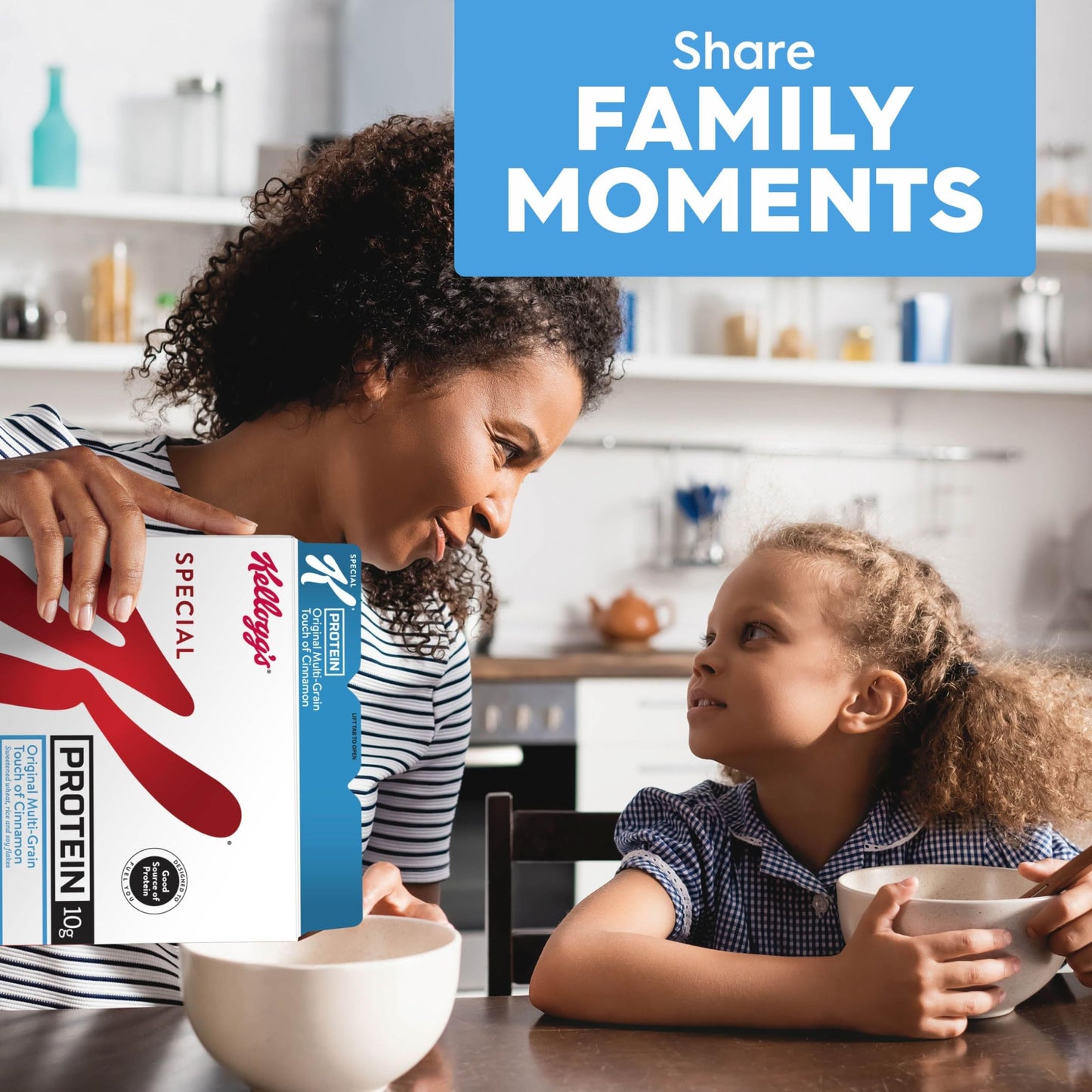 Kelloggs Special K Protein Breakfast Cereal, Protein Cereal, Family Breakfast, Original Multi-Grain Touch of Cinnamon, 12.9oz B