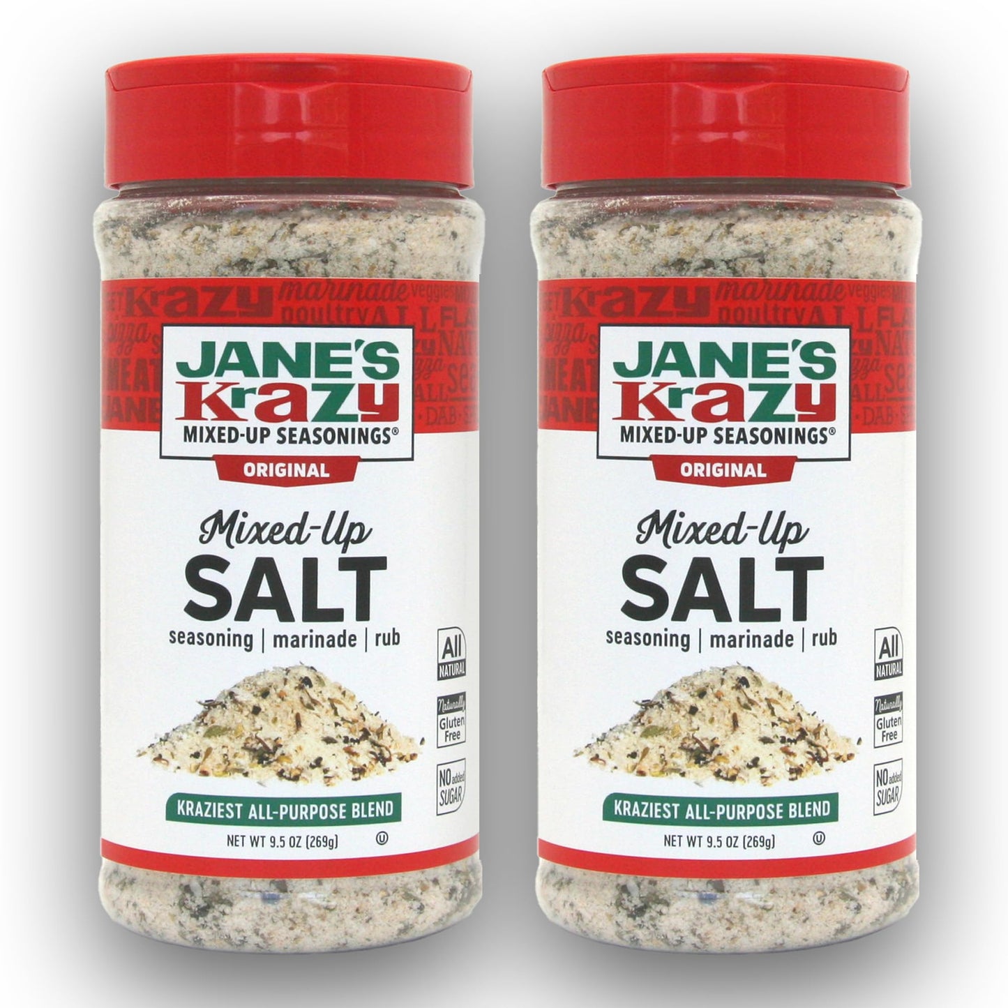 Janes Krazy Seasonings Mixed Up Salt, 9.5 Ounce (Pack of 2)2