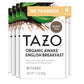 TAZO Organic Awake English Breakfast Black Tea Bags, 96 Count, Pack of 6, Model 68782248