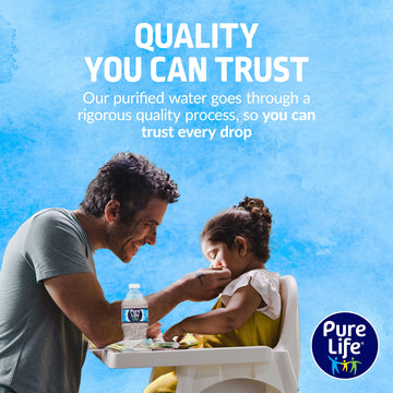 Pure Life Purified Water Bottles, 24 Pack - Still Bottled Water Enhanced with Minerals for a Crisp Taste, Plastic Bottles - 16.9