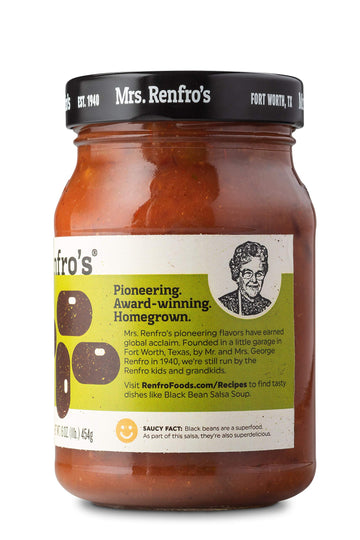 Mrs Renfro Salsa Black Bean, 16 Oz
