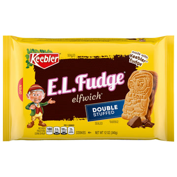 Keebler E.L. Fudge Elfwich Double Stuffed Cookies, 12 Oz. (Pack of 1)