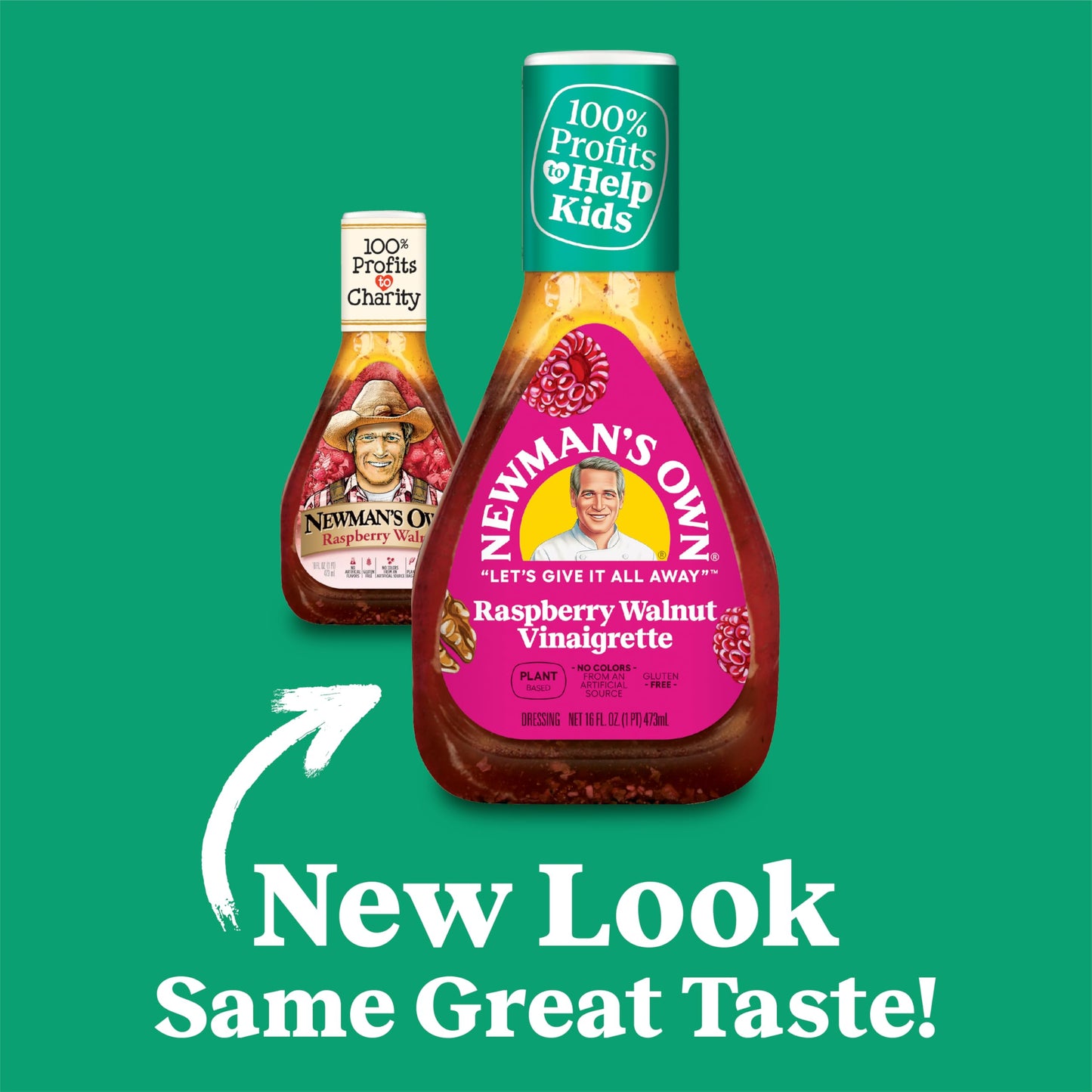 Newmans Own Salad Dressing, Light Raspberry & Walnut, 16 oz