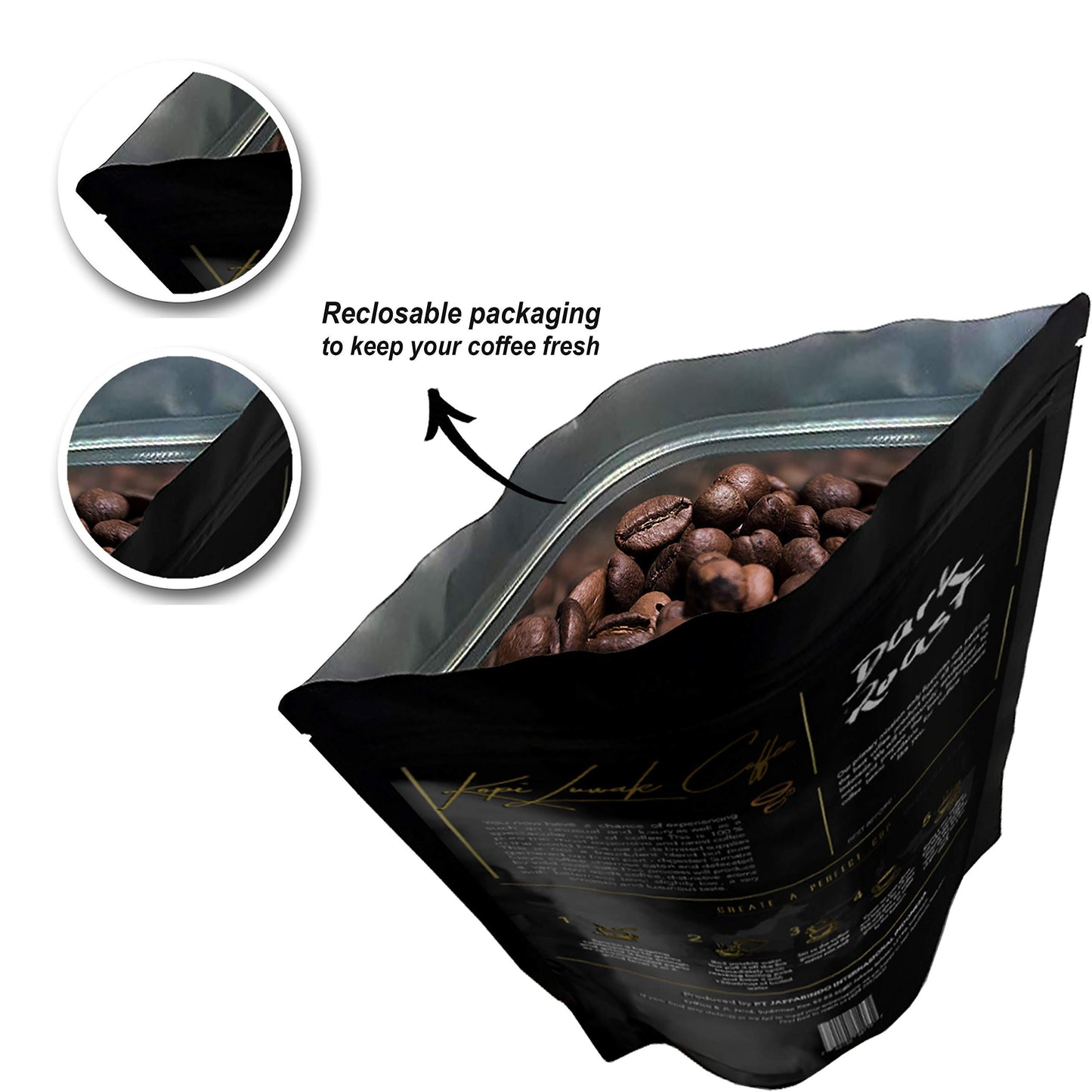 WALLACEA COFFEE Wild Kopi Luwak Coffee Beans, 8.8 oz, Black, Civet Coffee from Gayo Sumatra Indonesia