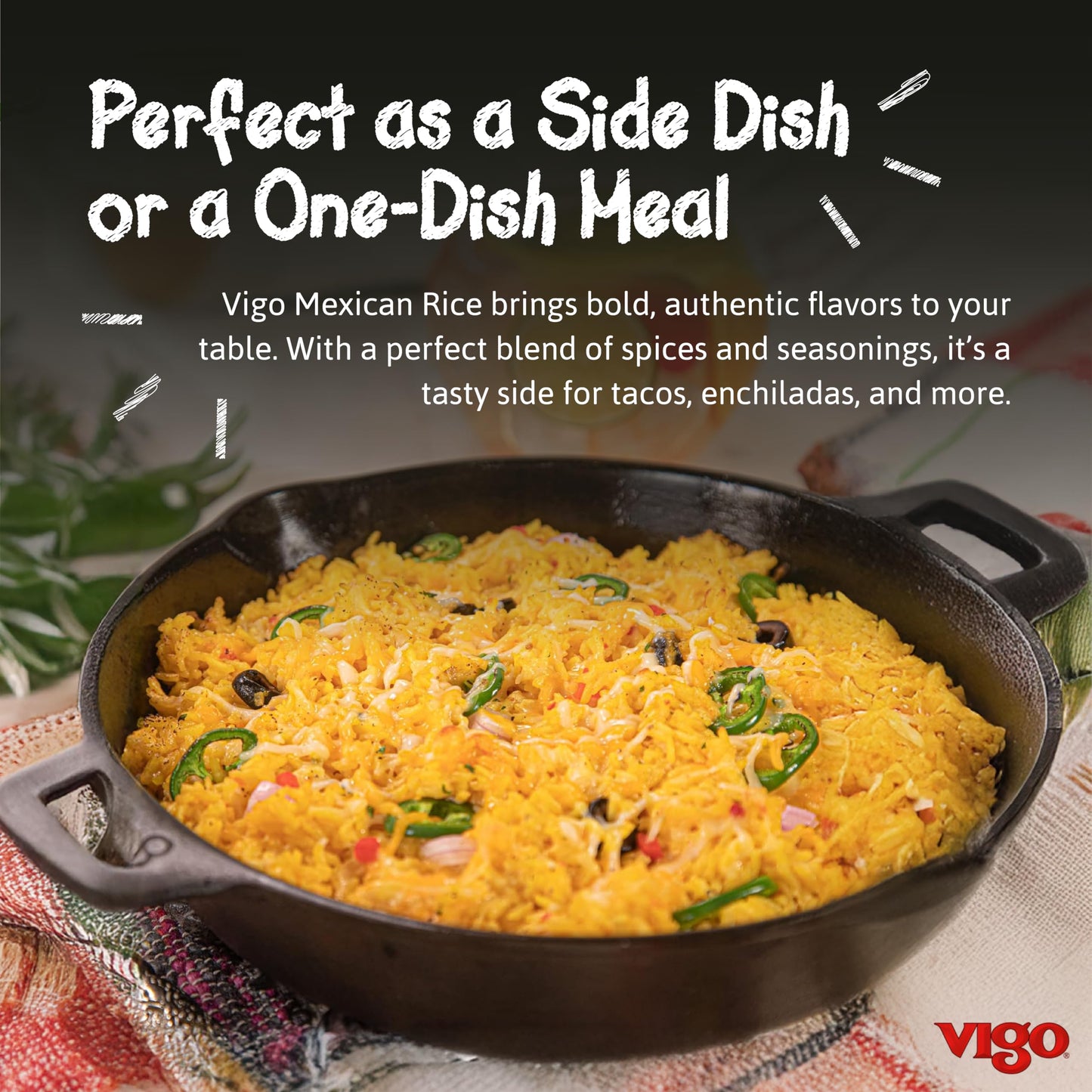 Vigo Authentic Mexican Rice With Corn, No Fat, 8Oz (Pack Of 12)