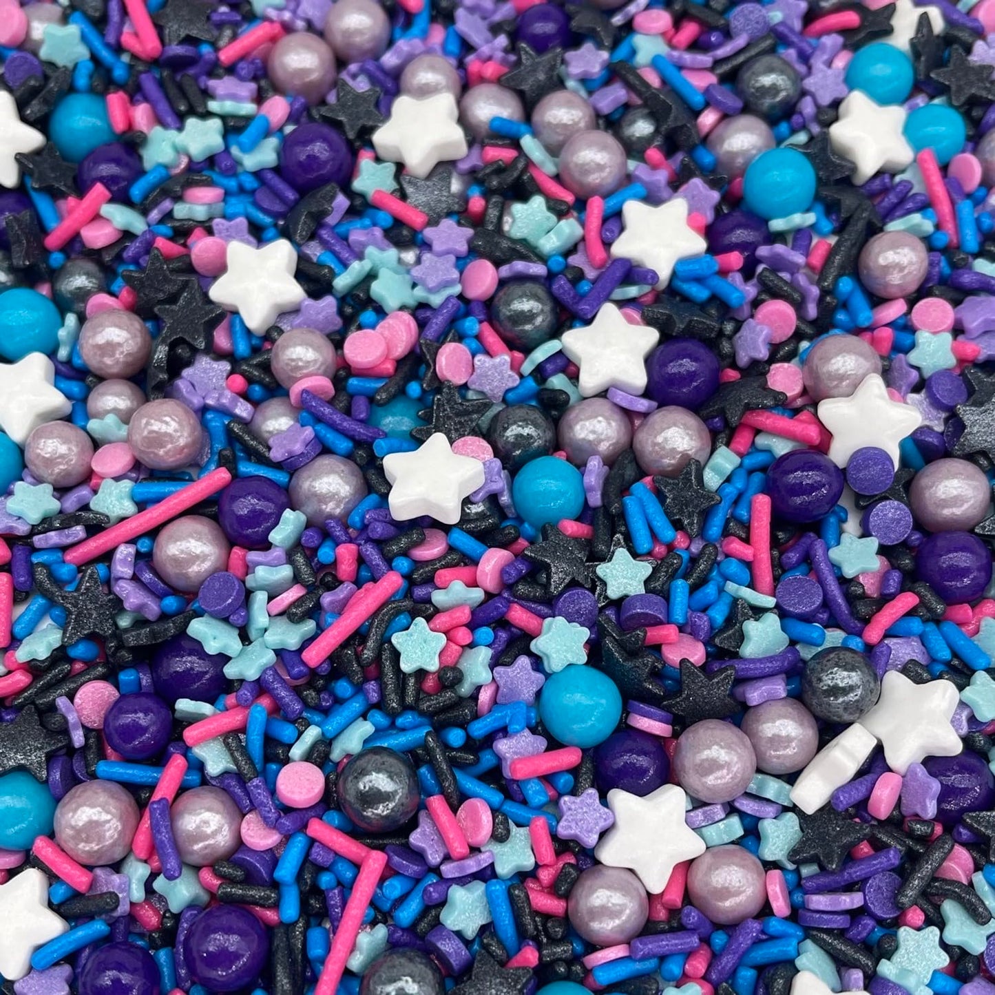 Galaxy Sprinkles | 8 Ounces | Star Sprinkles | Jimmies | Manvscakes