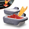 Saucemoto Dip Clip | An In-Car Sauce Holder For Ketchup And Dipping Sauces. (2 Pack, Gray)