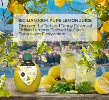 Tuscanini 100% Sicilian Lemon Juice, Not From Concentrate, 6.7Oz Lemon Shaped Squeeze Bottle (3 Pack) No Water Added | Product O