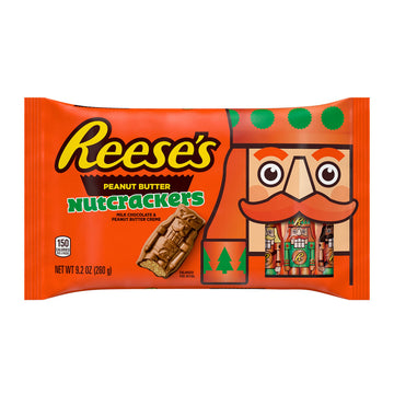 REESES Chocolate Peanut Butter Creme Nutcrackers, Christmas Candy Bag, 9.2 oz