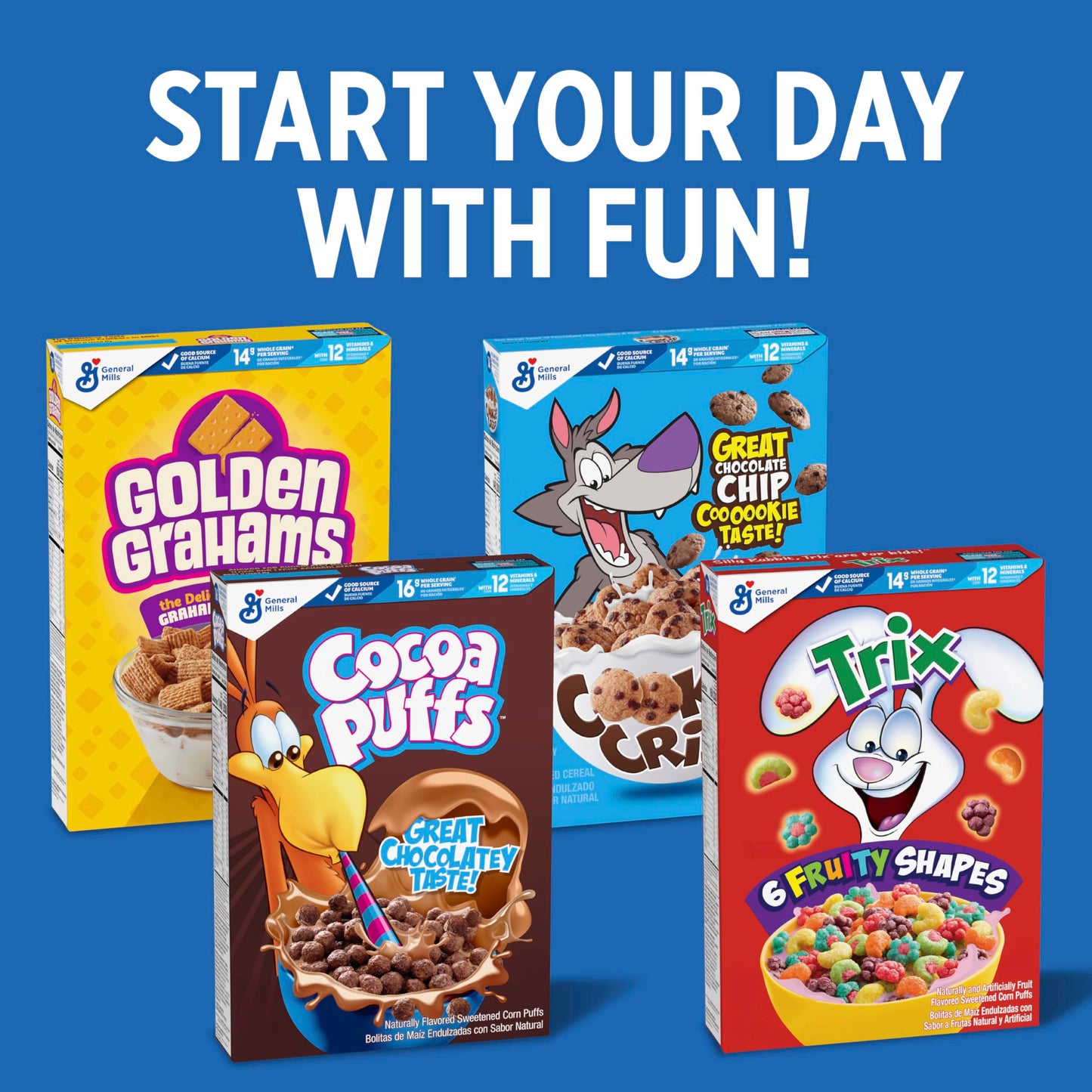 Cookie Crisp Breakfast Cereal, Chocolate Chip Cookie Taste, Made With Whole Grain, Large Size, 15.1 Oz